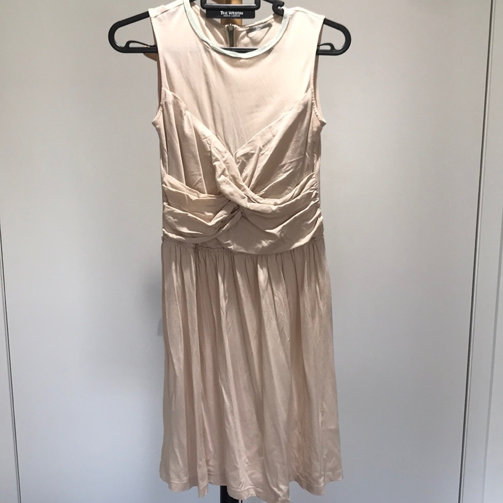 Bimba & Lola Cream Ruched Dress